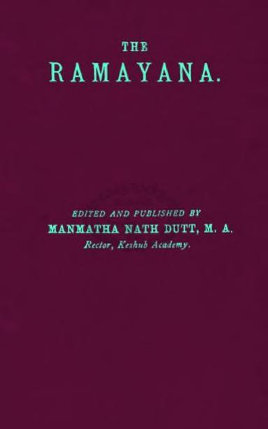The Rāmāyana, Volume 2. Āranya, Kishkindhā, and Sundara Kāndam